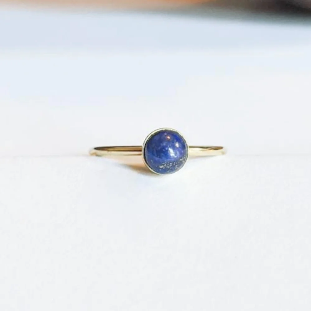 🦋LAST🦋 NWT Baizaar Round Lapis Stacking Ring, Size 8